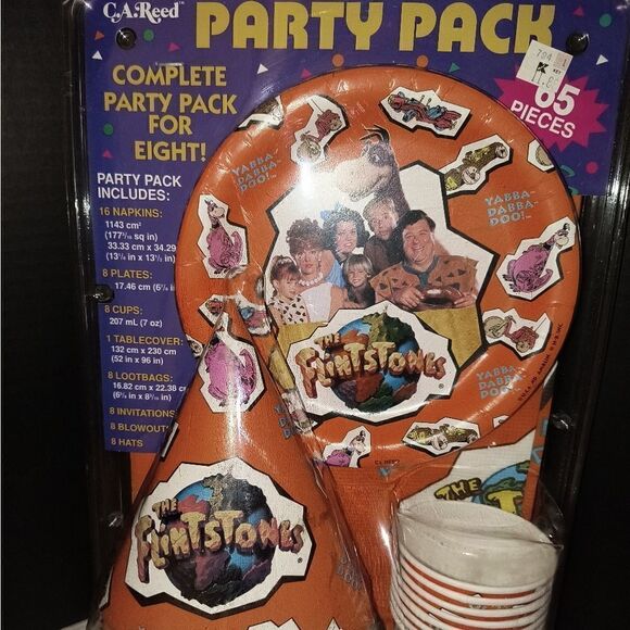 C.A. Reed Vintage Flintstones Party Pack Of 65 Pieces 8 Person Set New - Picture 6 of 9